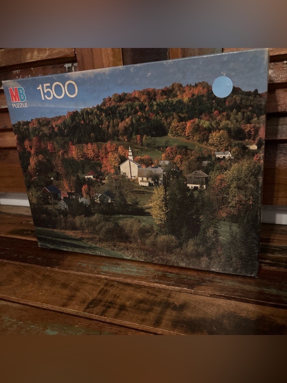Vintage SEALED! Milton Bradley York 1500 piece puzzle EAST TOPSHAM, VERMONT